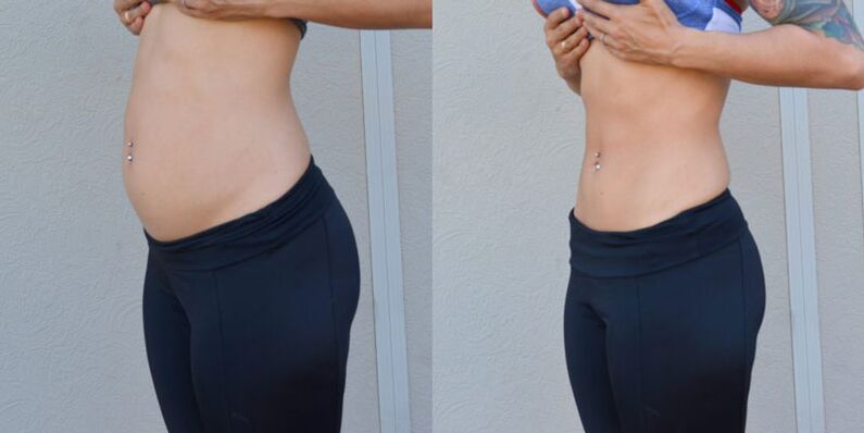 Vor und nach dem Training